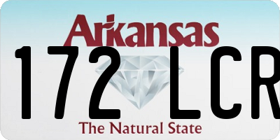 AR license plate 172LCR