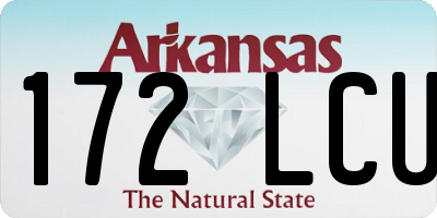 AR license plate 172LCU