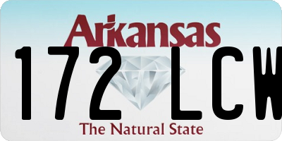 AR license plate 172LCW