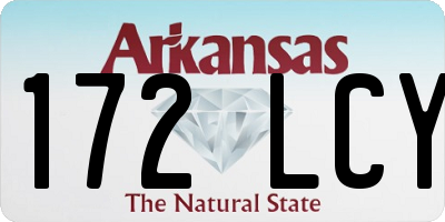 AR license plate 172LCY