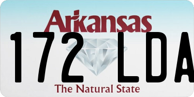 AR license plate 172LDA