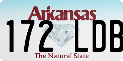 AR license plate 172LDB
