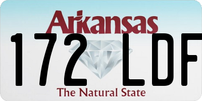 AR license plate 172LDF