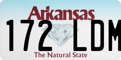 AR license plate 172LDM