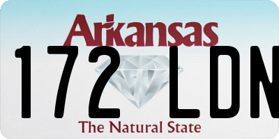AR license plate 172LDN