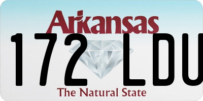 AR license plate 172LDU