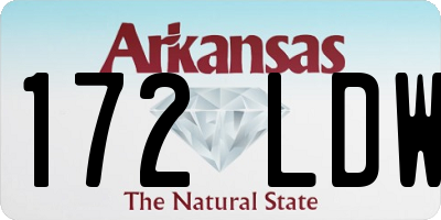 AR license plate 172LDW
