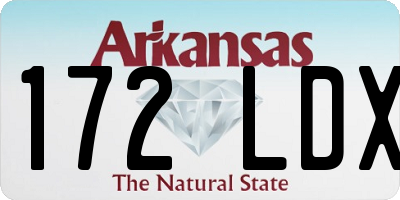 AR license plate 172LDX