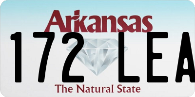AR license plate 172LEA