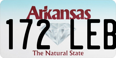 AR license plate 172LEB