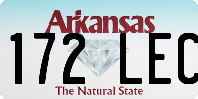 AR license plate 172LEC