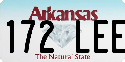 AR license plate 172LEE