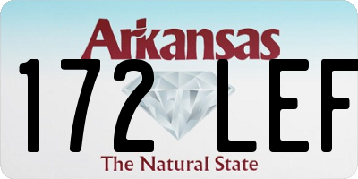 AR license plate 172LEF