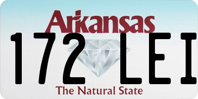 AR license plate 172LEI