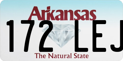 AR license plate 172LEJ