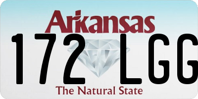 AR license plate 172LGG