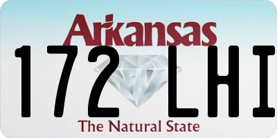 AR license plate 172LHI