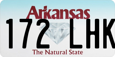 AR license plate 172LHK