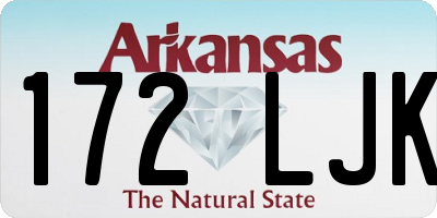 AR license plate 172LJK