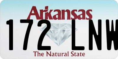 AR license plate 172LNW