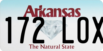 AR license plate 172LOX