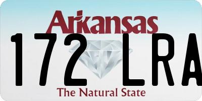 AR license plate 172LRA