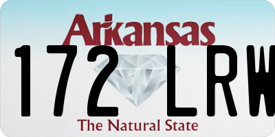 AR license plate 172LRW