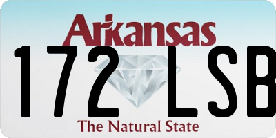 AR license plate 172LSB