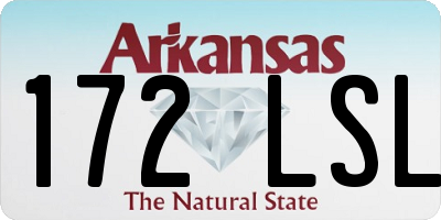 AR license plate 172LSL