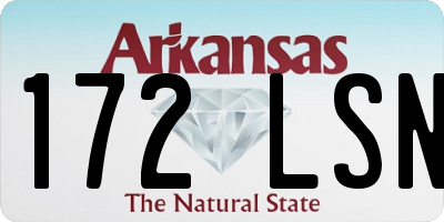 AR license plate 172LSN