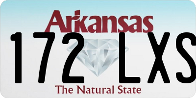 AR license plate 172LXS