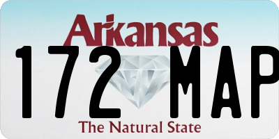 AR license plate 172MAP