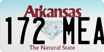 AR license plate 172MEA