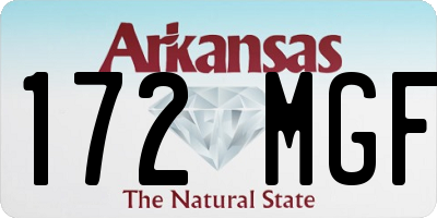 AR license plate 172MGF