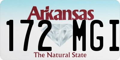 AR license plate 172MGI