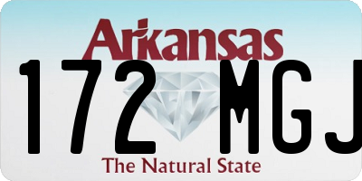 AR license plate 172MGJ