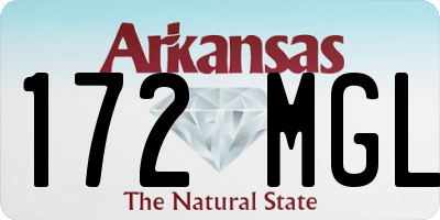 AR license plate 172MGL
