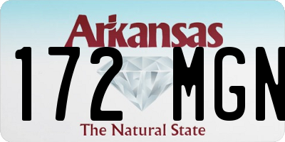 AR license plate 172MGN