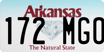 AR license plate 172MGO