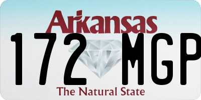 AR license plate 172MGP