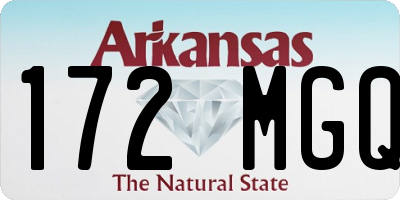 AR license plate 172MGQ