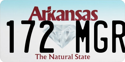 AR license plate 172MGR