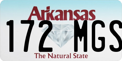 AR license plate 172MGS