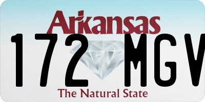 AR license plate 172MGV