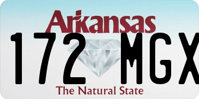 AR license plate 172MGX
