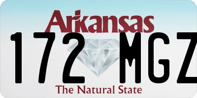 AR license plate 172MGZ