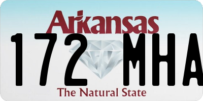 AR license plate 172MHA
