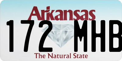 AR license plate 172MHB