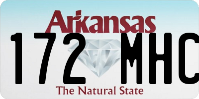 AR license plate 172MHC