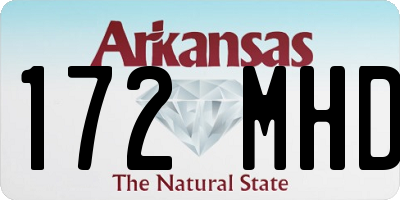 AR license plate 172MHD